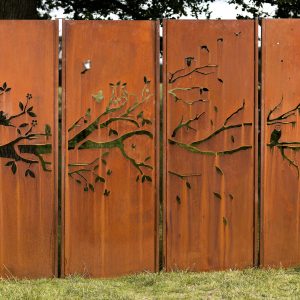 Gartenwand 4 Jahreszeiten - Atelier 51 Sichtschutz kaufen Vierteiler