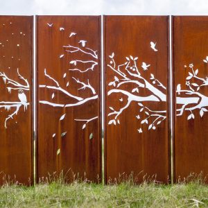 Gartenwand 4 Jahreszeiten - Atelier 51 Sichtschutz kaufen Vierteiler