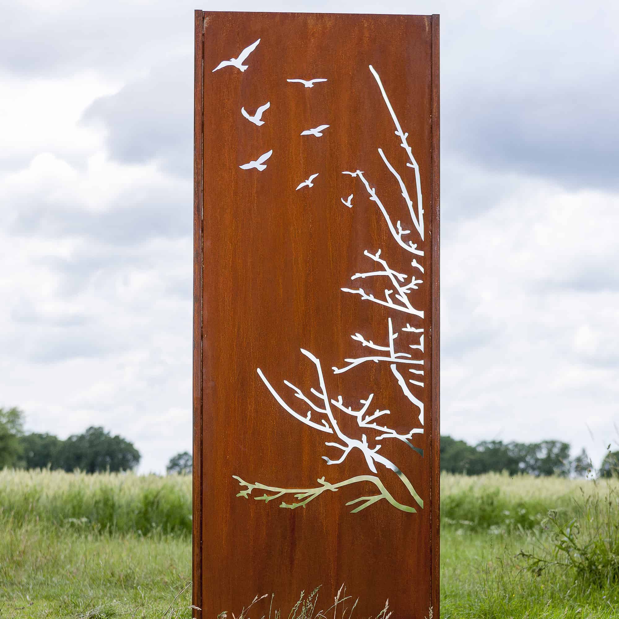Gartenwand Vögel1<br>75×195 cm