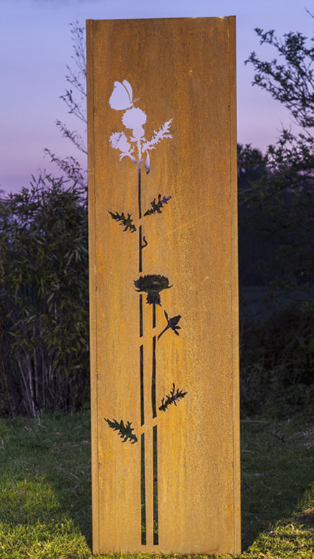 Gartenwand Distel 54×195 cm