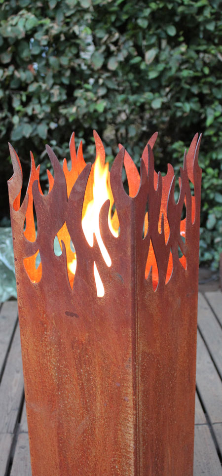 Fackelsäule Flammen 20x20x50 cm