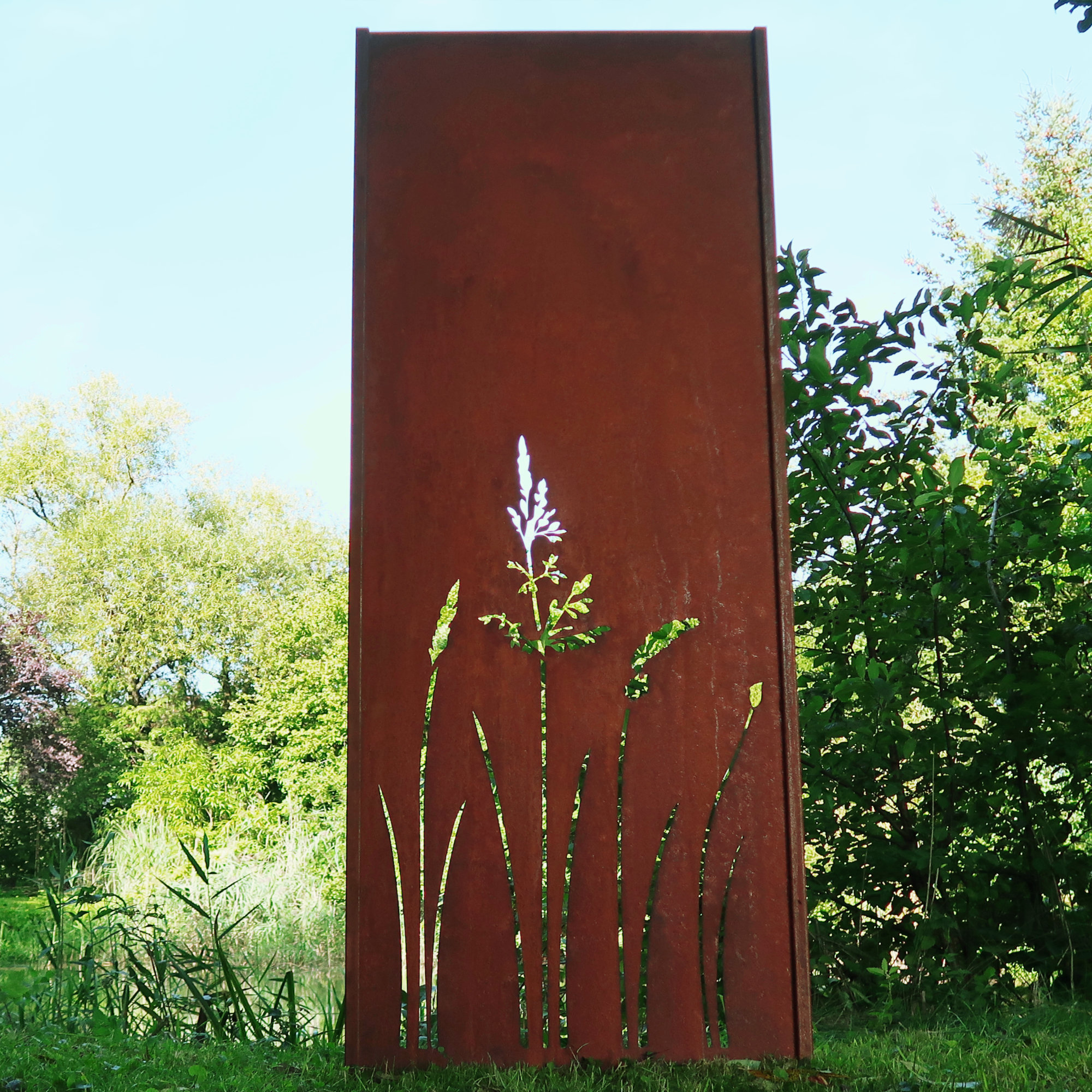 Gartenwand Wiese 1<br>75×195 cm